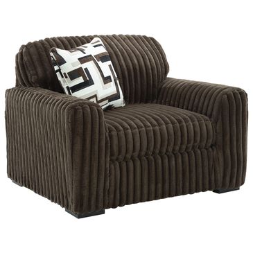 Ashley Midnight-Madness Chair and a Half in Chocolate, , large