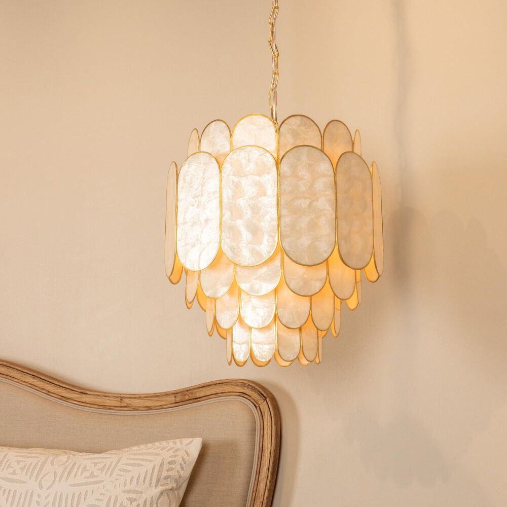 Creative Coop Gatsby 4-Tier Chandelier in Gold, , large