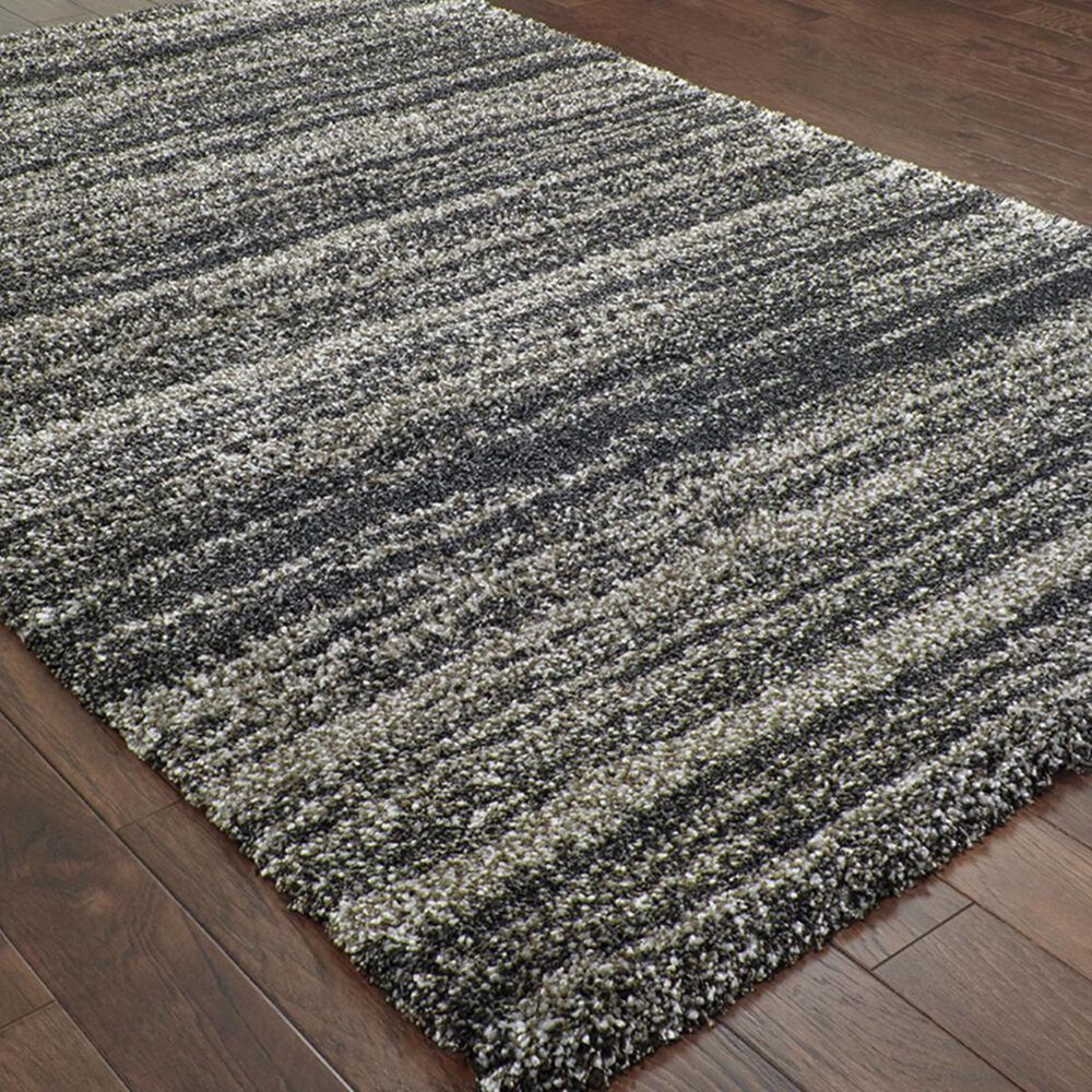 Oriental Weavers Henderson 5993E 9"10" x 12"10" Grey and Charcoal Area Rug, , large