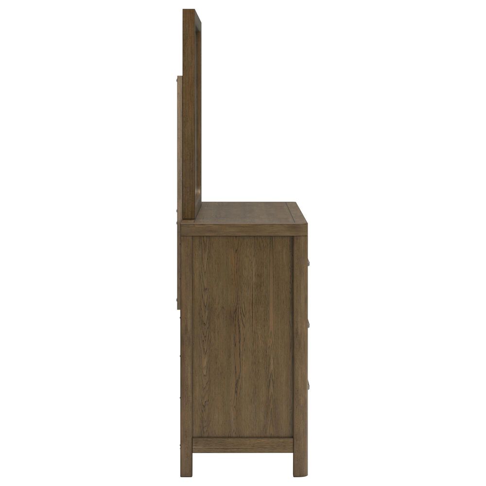 Millenium Dresser and Mirror in Light Brown, , large