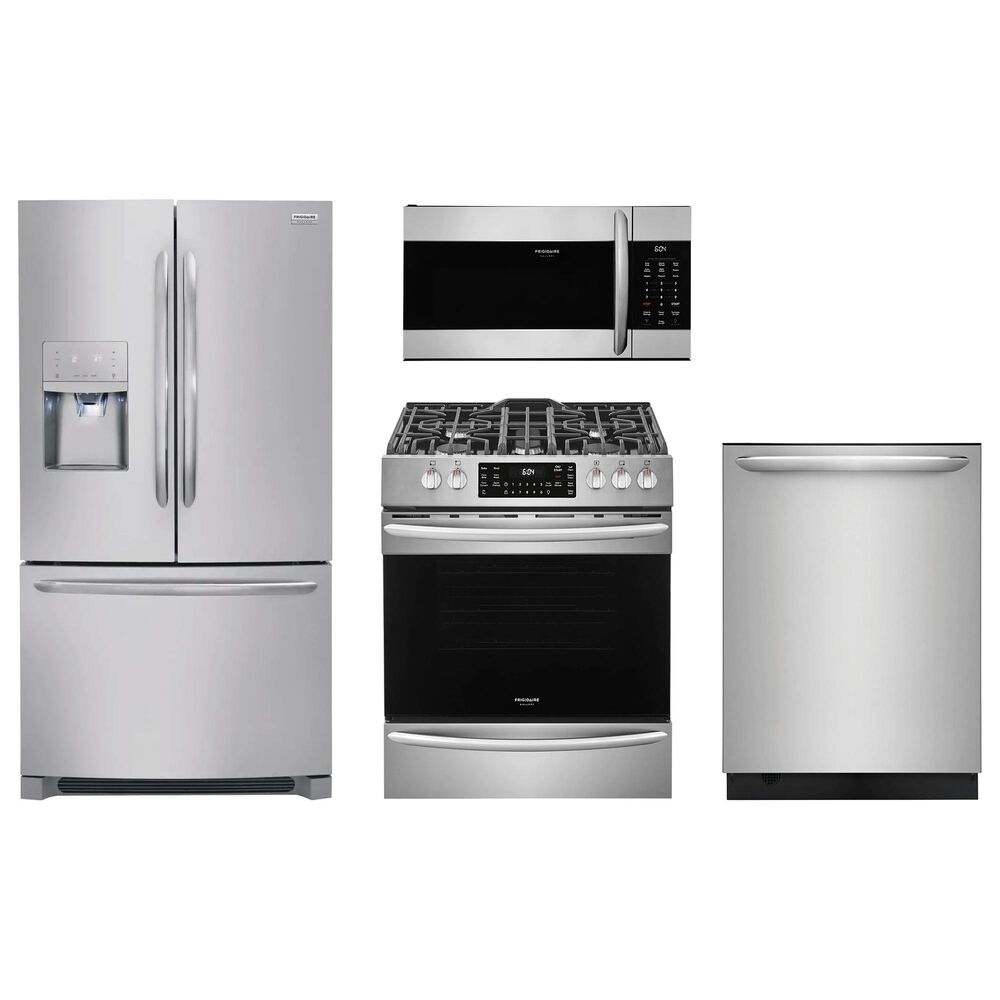 Frigidaire Gallery 4-Piece Kitchen Package with Slide In Gas Range - Stainless Steel , , large