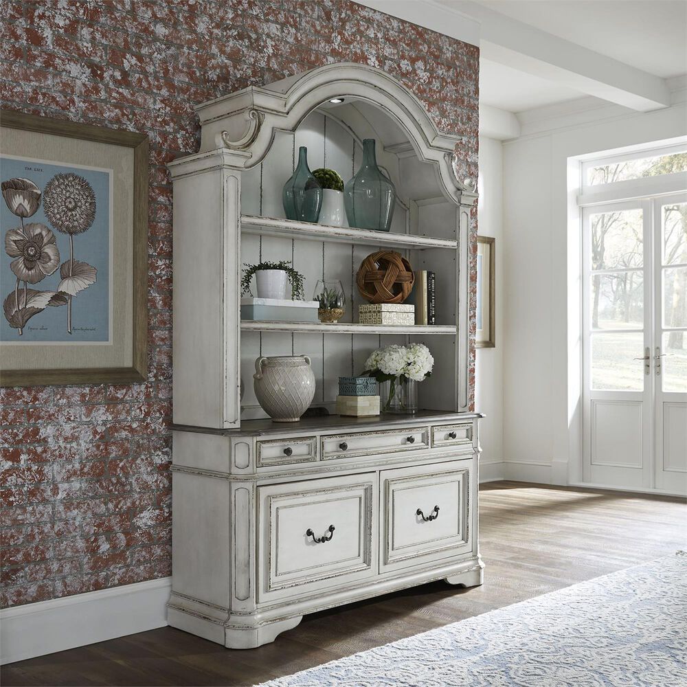 Belle Furnishings Magnolia Manor Credenza in White, , large
