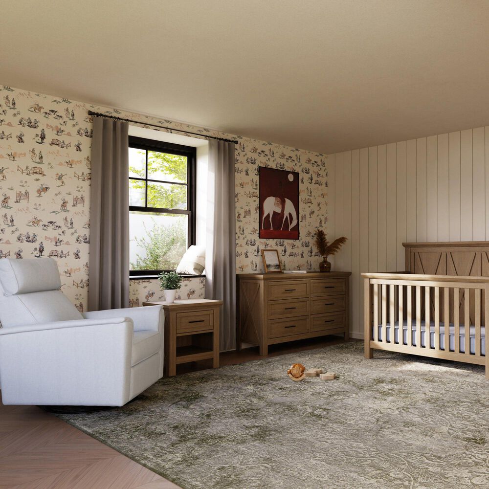 DaVinci Emory Farmhouse 1-Drawer Nightstand in Driftwood, , large