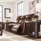 Ashley Next Move Power Reclining Sofa in Mahogany, , large