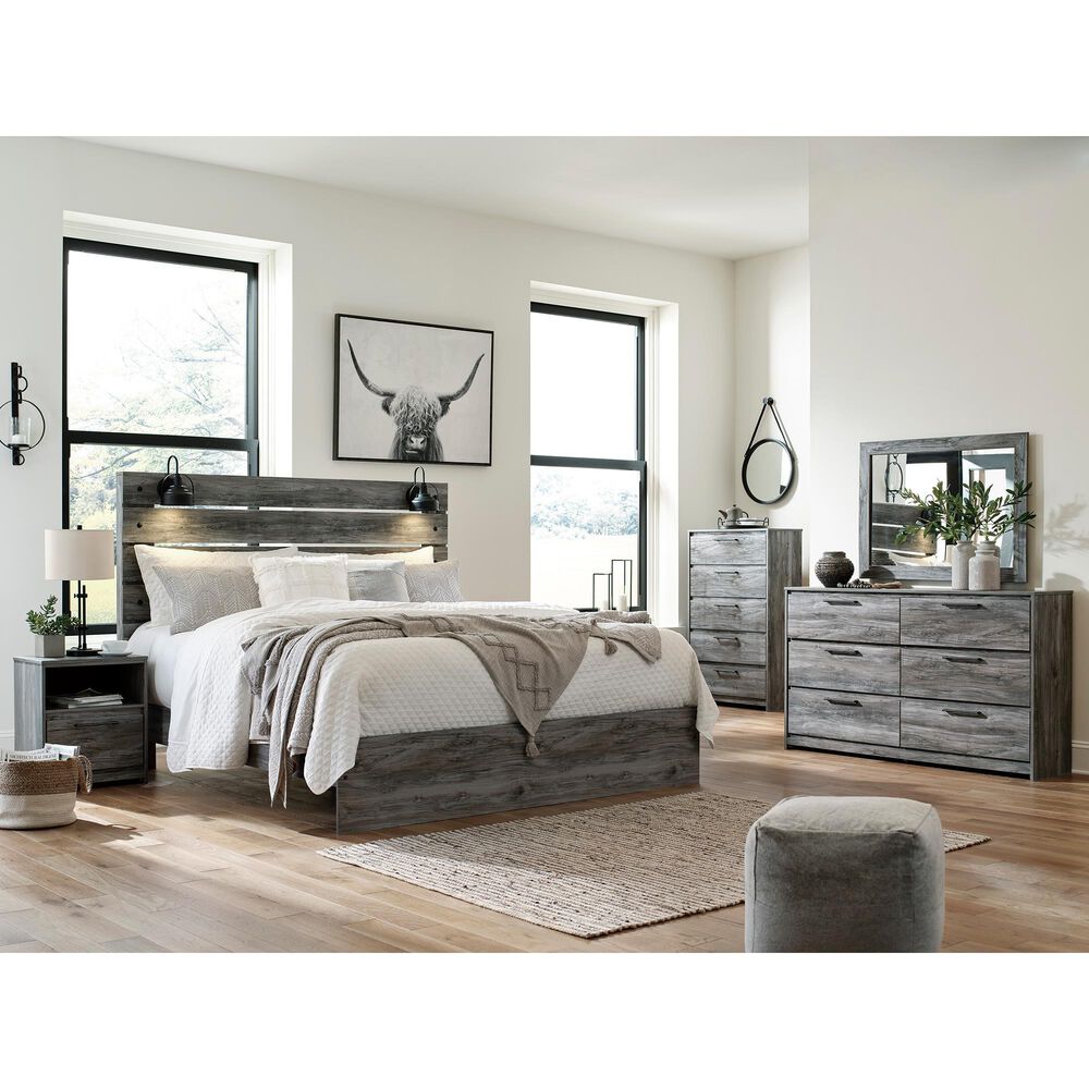 Ashley Baystorm 3-Piece King Panel Headboard Set in Gray, , large