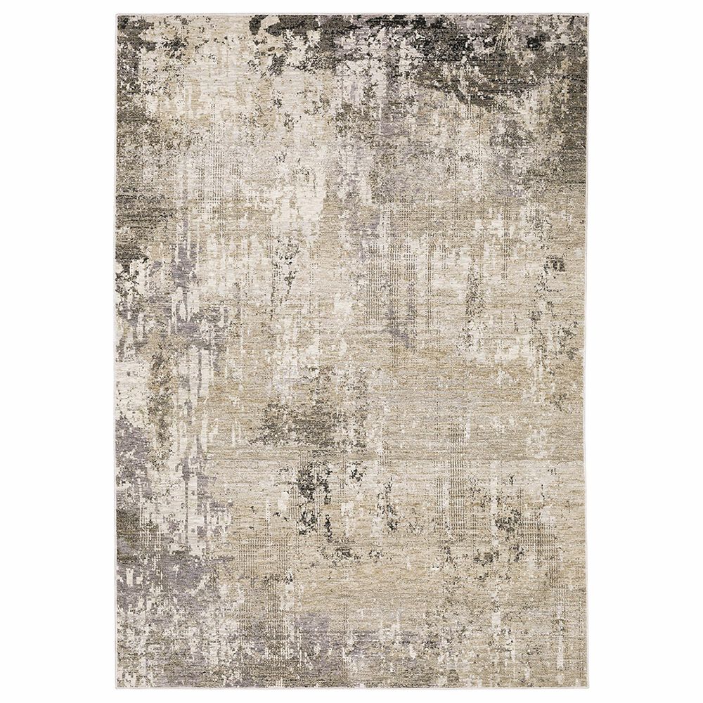 Oriental Weavers Nebulous Abstracted 2"3" x 7"6" Beige Runner, , large
