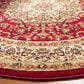 Safavieh Lyndhurst LNH222 8" Round Red and Ivory Area Rug, , large