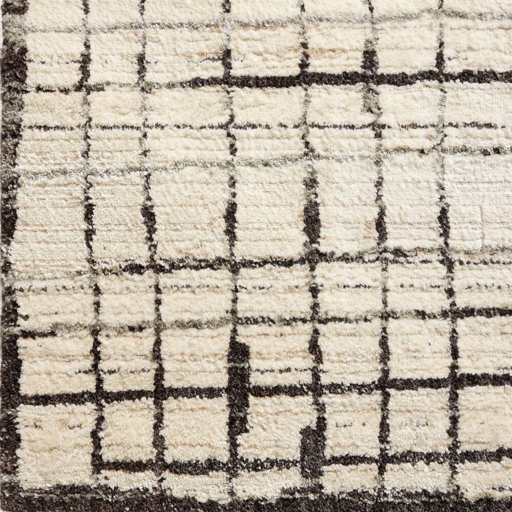 Loloi Bleecker Ivory and Charcoal 7&#39;10&quot; x 10&#39; Area Rug, , large