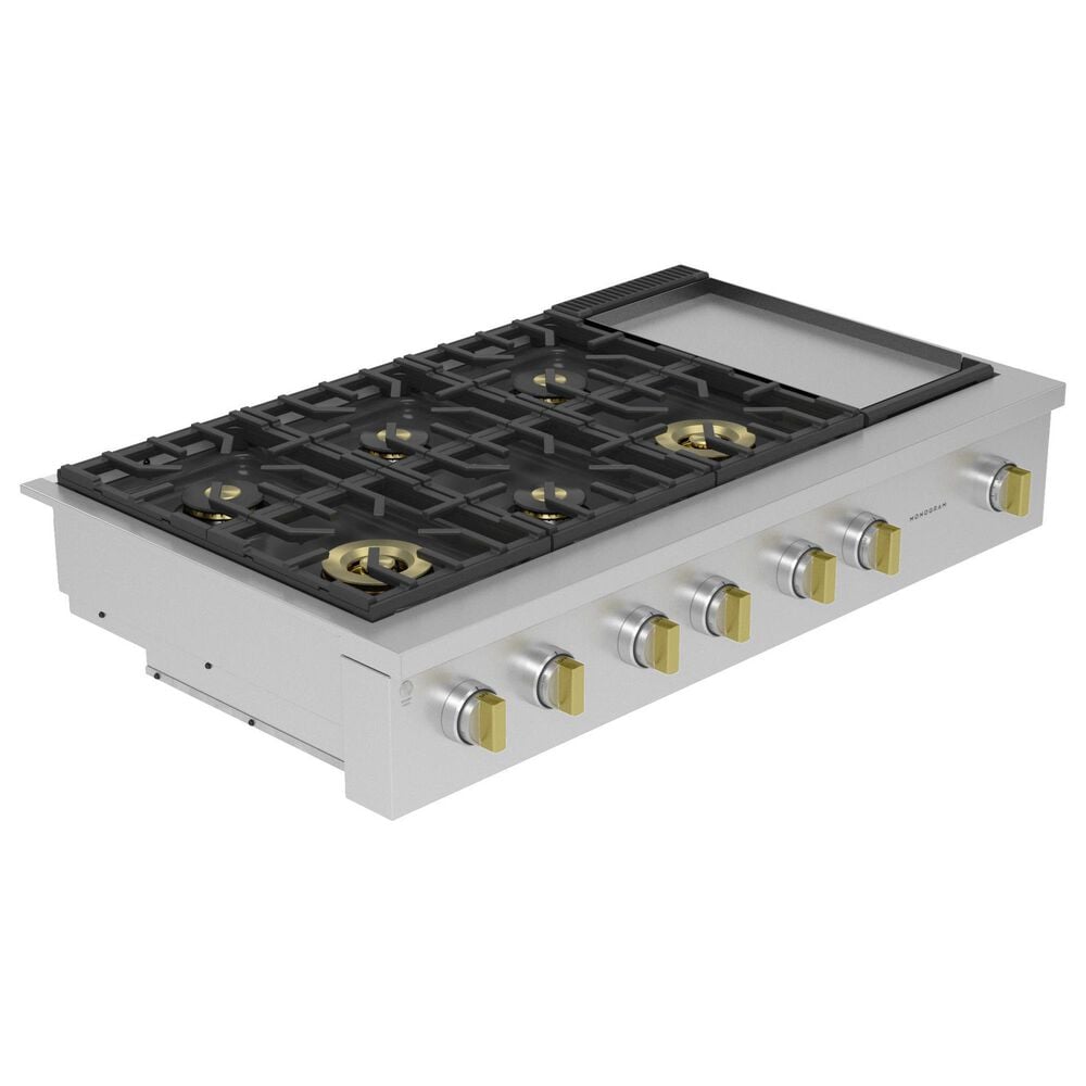 Monogram 48&quot; Professional Gas Rangetop with 6 Burners and Griddle in Stainless Steel, , large