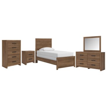 Ashley Broachmyn 5 Piece Twin Bedroom Set in Warm Auburn, , large