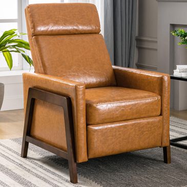 Hearth and Haven Amelie Adjustable Recliner Chair in Brown, , large