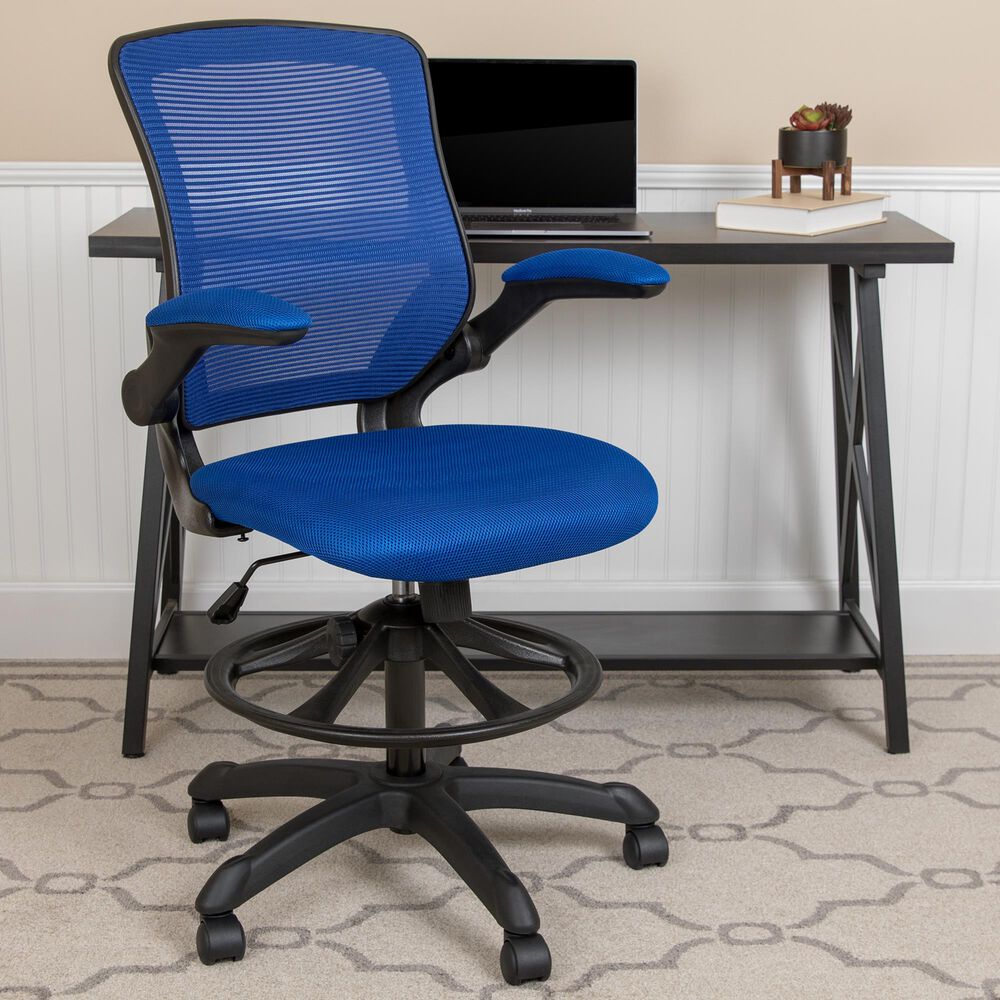 Flash Furniture Drafting Chair in Blue, , large