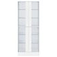 Pacific Landing Cabra Display Case Curio Cabinet in White High Gloss and Clear, , large