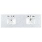 James Martin Vanities Myrrin 72" Double Vanity in Carbon Oak with 3 cm Carrara White Marble Top, , large