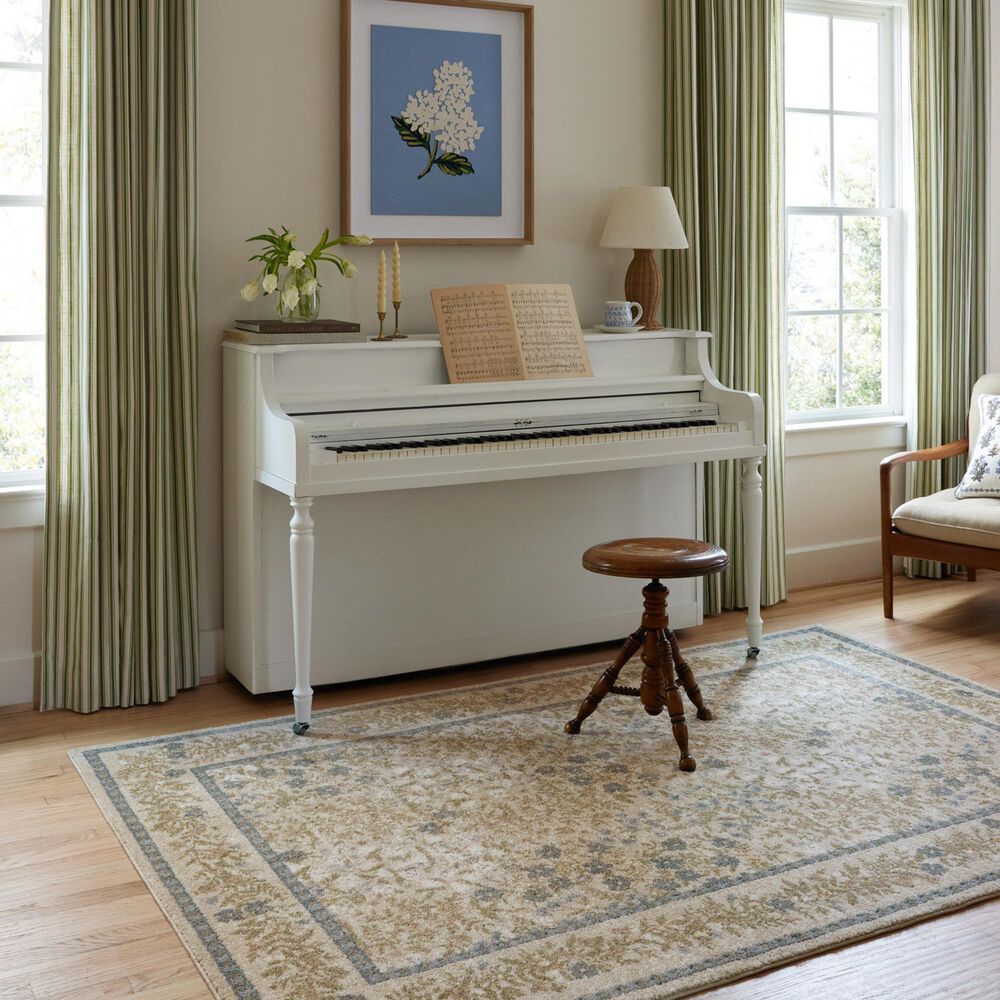 Rifle Paper Co Laurel Wildwood Garden 6&#39;6&quot; x 9&#39;2&quot; Cream Area Rug, , large