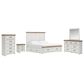 Ashley Savonport 5 Piece King Storage Bedroom Set in White and Brown, , large
