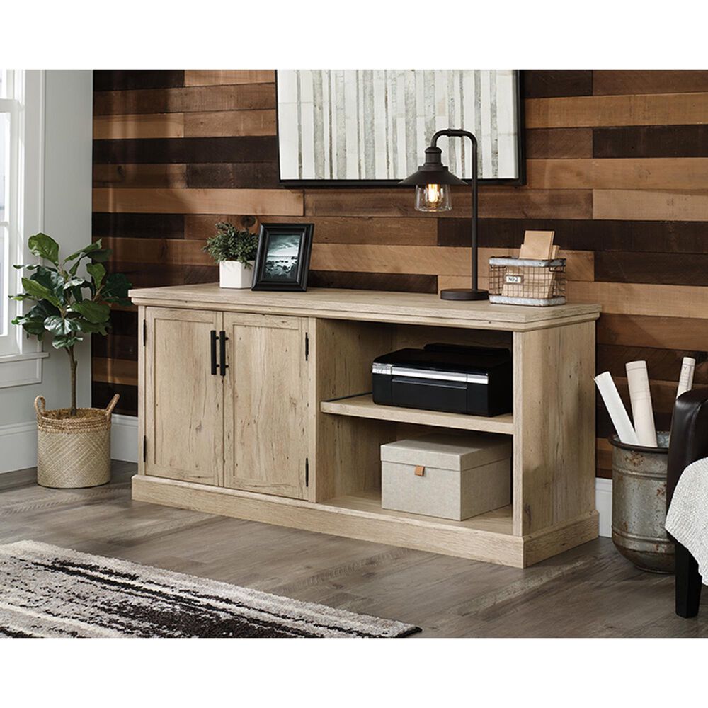 Sauder Aspen Post Credenza Desk with Hutch in Prime Oak, , large