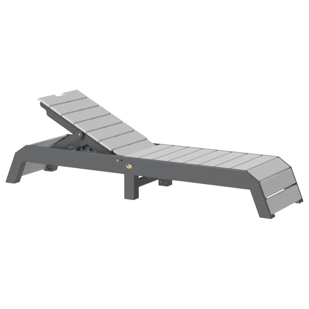 Amish Orchard Urban Outdoor Chaise Lounge in Dove Gray and Slate, , large