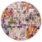Safavieh Aria 6"6" Round Cream and Rust Area Rug, , large