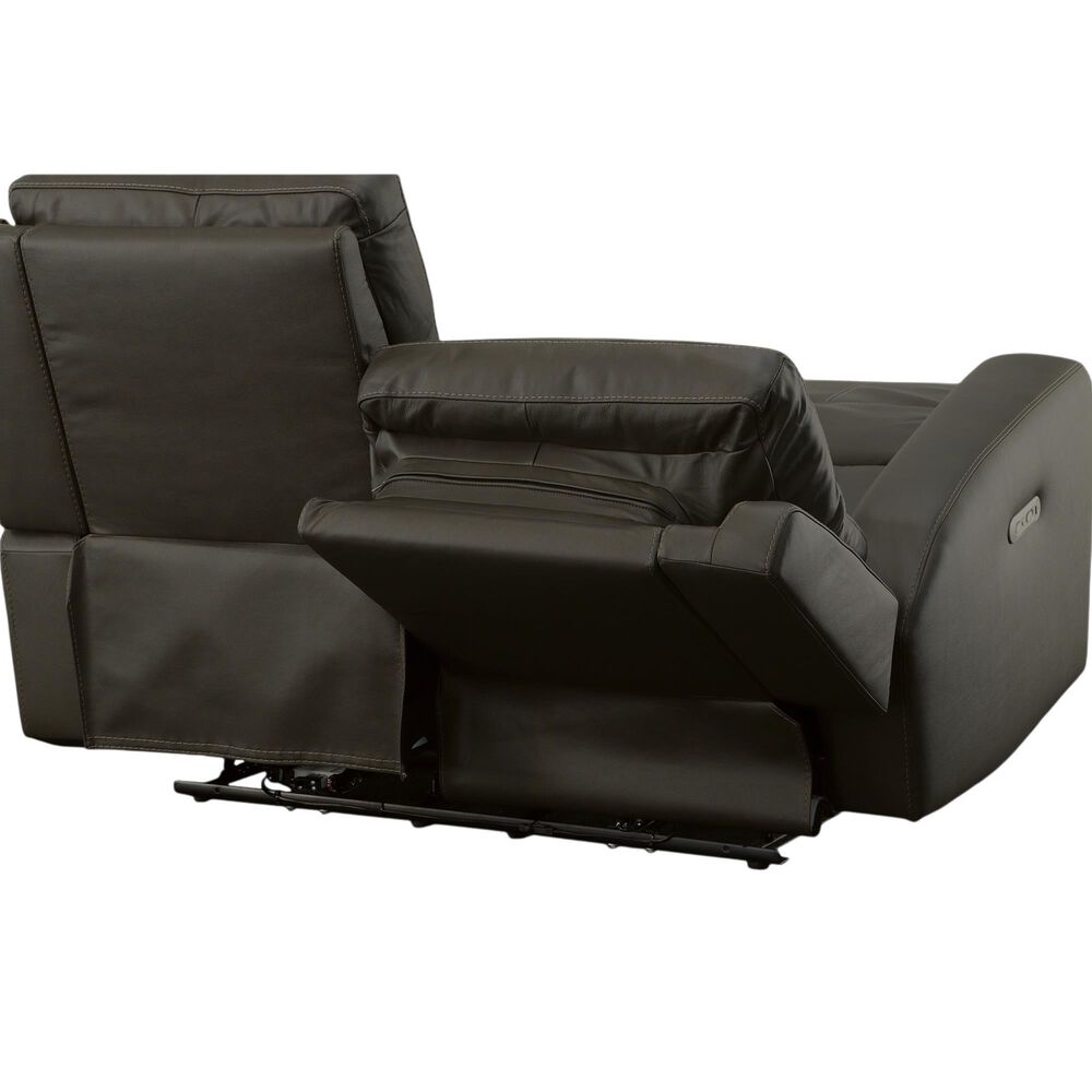 Flexsteel Jarvis Power Reclining Loveseat with Headrests in Mica, , large