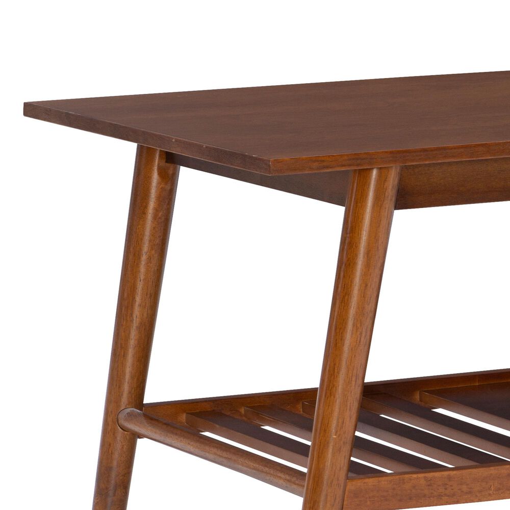 Linon Home Decor Charlotte Coffee Table in Warm Walnut, , large