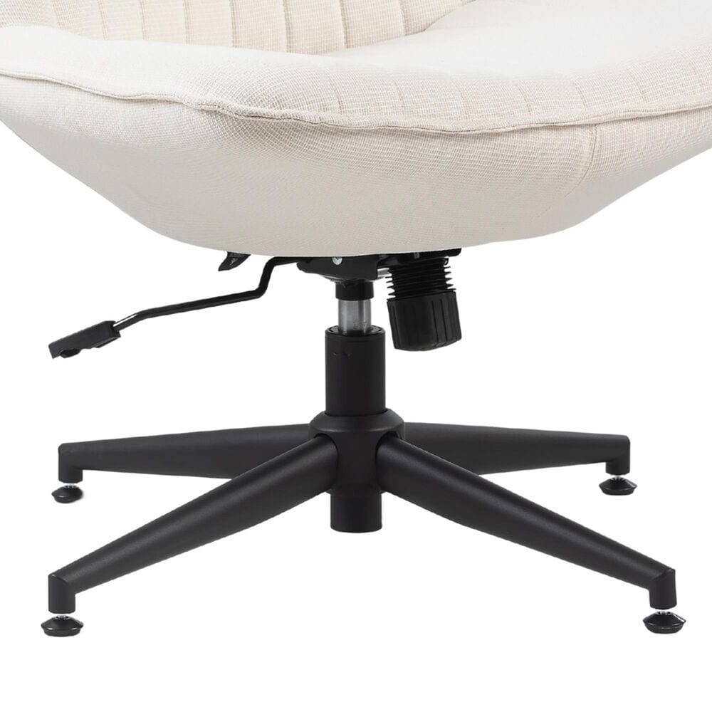 Impressions Vanity Lisa Vanity Chair with Cream Cushion in Black, , large