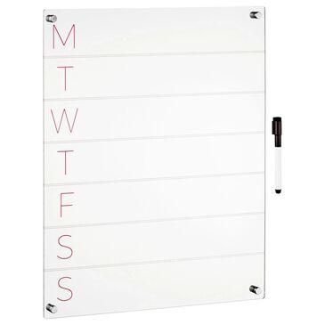mDesign 19.68" x 15.74" Wall Calendar Planner in Clear and Pink, , large