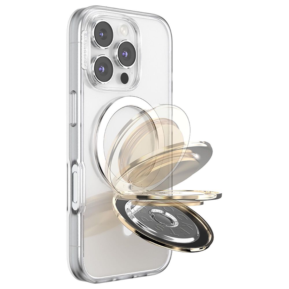 PopSockets MagSafe Circle Kick-Out PopGrip in Aluminum Radial Gold, , large