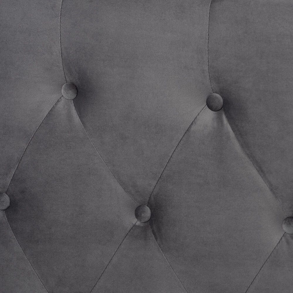 Baxton Studio Caronia Queen Upholstered Storage Bed in Grey, , large