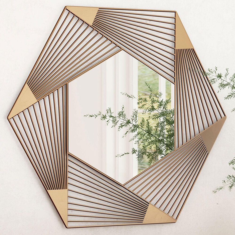 Zuo Modern Aspect Mirror in Gold, , large