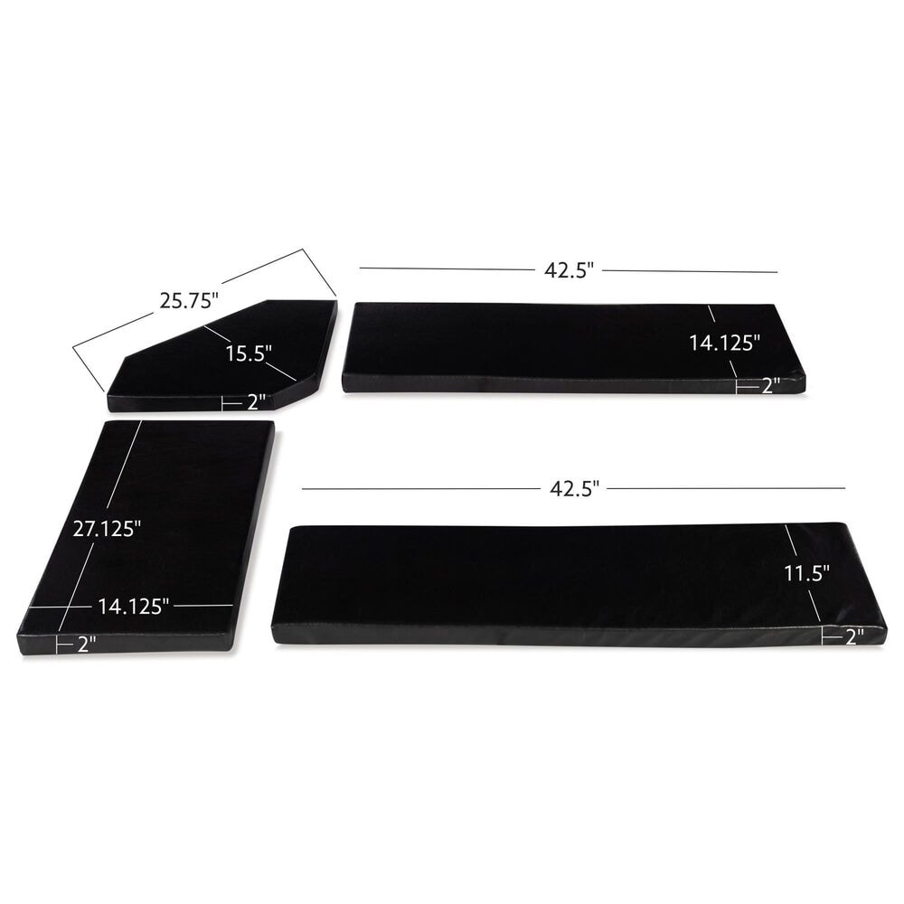 Linon Home Decor Chelsea 4-Piece Cushion Set in Black, , large