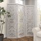 Maple and Jade 3-Panel Folding Screen in White, , large
