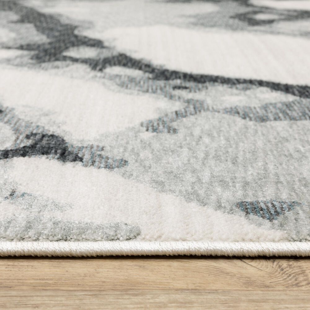 Oriental Weavers Echo ECH08 Blue and Ivory 5&#39;3&quot; x 7&#39;6&quot; Area Rug, , large
