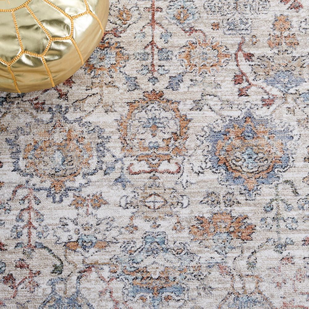 Safavieh Jasmine JSM319A 4&#39;5&quot; x 6&#39;5&quot; Ivory and Blue Area Rug, , large
