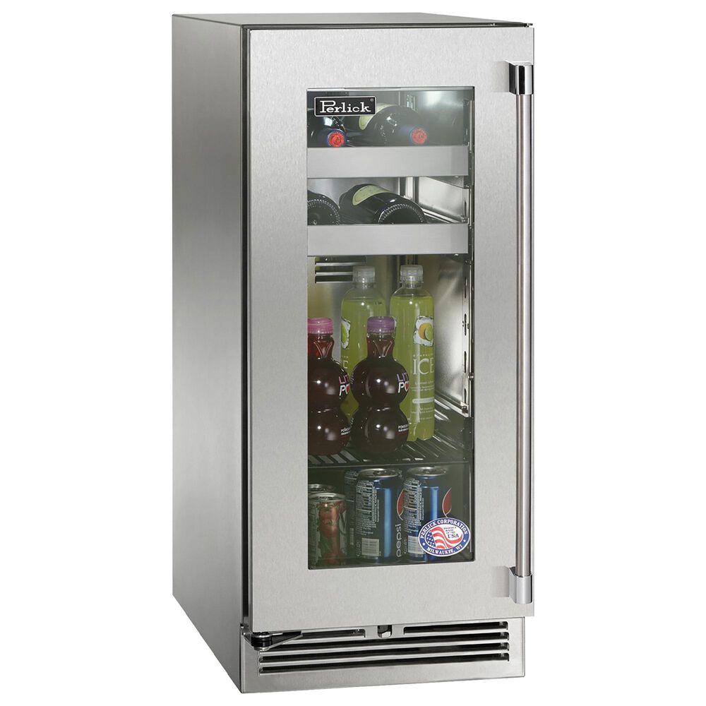 Perlick Signature 2.8 Cu. Ft. Outdoor Wine Center with Left Hinge Glass Door Stainless Steel, , large