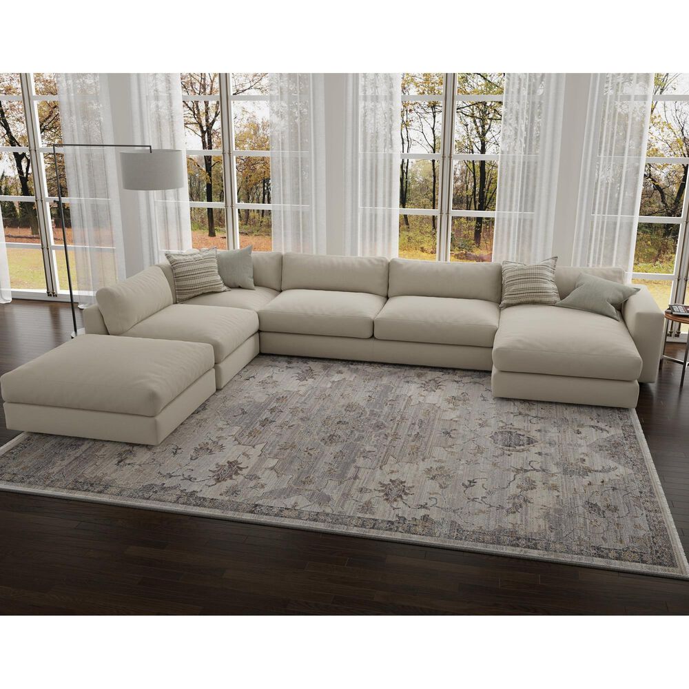 Kas Oriental Rugs Adele Courtney 11&#39;6&quot; x 15&#39;3&quot; Ivory and Grey Area Rug, , large