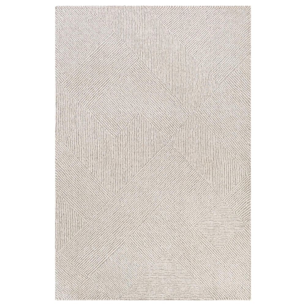 Surya Gavic GVC-2304 6"7" x 9"6" Cream, Beige, Light Gray, Taupe and Charcoal Area Rug, , large
