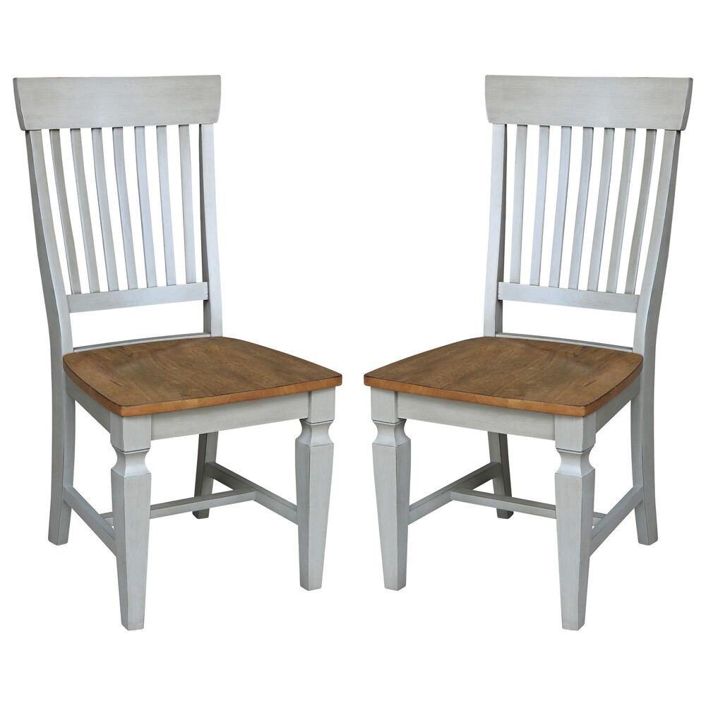 International Concepts Vista Dining Chair in Hickory/stone (Set of 2), , large