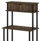 HOMLUX Turn-N-Tube 3-Tier Kitchen Storage Shelf with Top Cabinet in Columbia Walnut and Black, , large