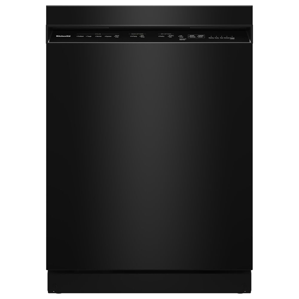 KitchenAid 24" Third Level Utensil Rack Dishwasher with 30+ Total Wash Jets and Pocket Handle in Black, , large