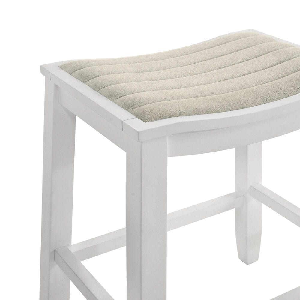 Armen Living Iyani Counter Height Stool in White, , large