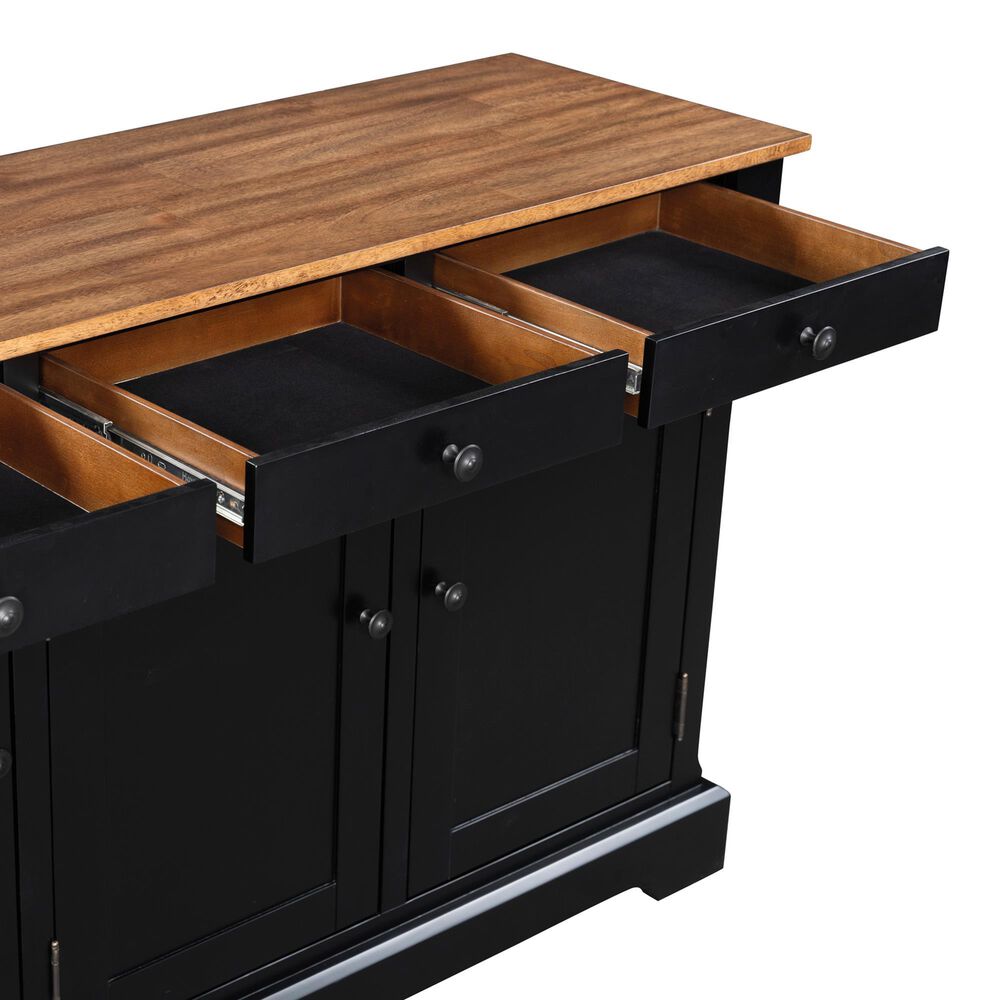 Ashley Wildenauer Dining Room Buffet in Warm Satin Black and Brown, , large