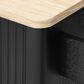 HOMLUX 51" Fluted Kitchen Island with Drop Leaf in Black Ash, , large