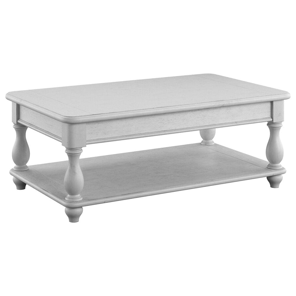 Golden Wave Furniture New Haven 2-Drawer Coffee Table in Oyster Shell, , large