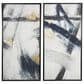 Maple and Jade 55" x 28" Abstract Wall Art in Light Gray, Black, Silver and White (Set of 2), , large