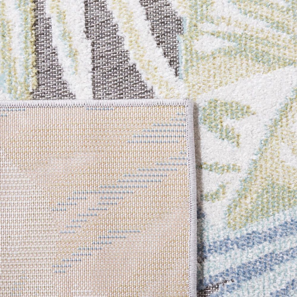 Safavieh Sarasota 4&#39;5&quot; x 6&#39;5&quot; Light Green and Navy Indoor/Outdoor Area Rug, , large