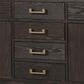 Lexora Home Laurel 84" Double Bathroom Vanity in Brown Oak with White Quartz Top and Rectangular Sinks, , large