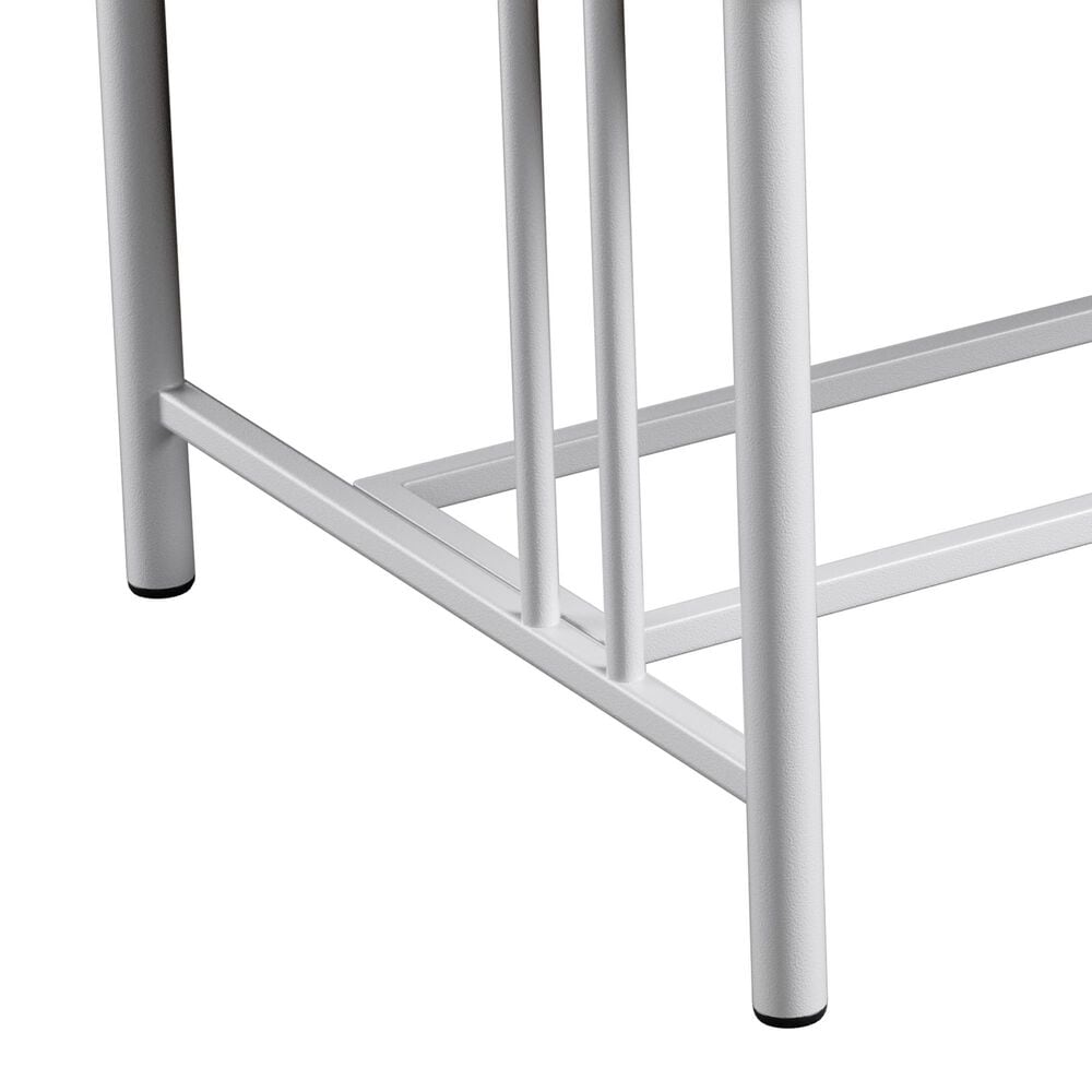 Sunwell Garden Patio Rectangular Coffee Table in Natural and White, , large
