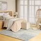 Nourison Pure Angles Ivory and Blue 7"9" x 9"9" Area Rug, , large