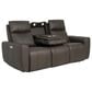 Aurora Furnishings Power Headrest Reclining Sofa in Dallas Espresso, , large